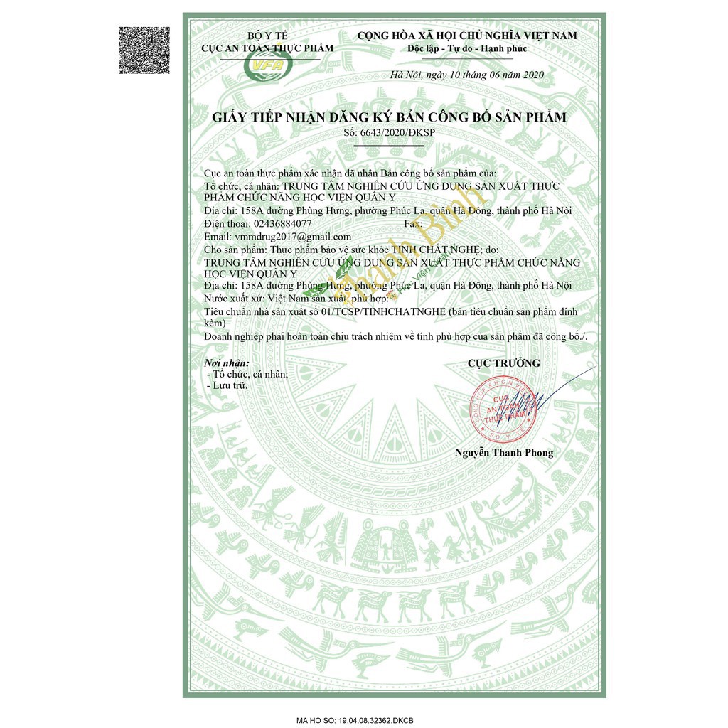 Tinh Bột Nghệ, Tinh Chất Nghệ Học Viện Quân Y - Hỗ trợ trị viêm đau dạ dày, tá tràng | Thế Giới Skin Care