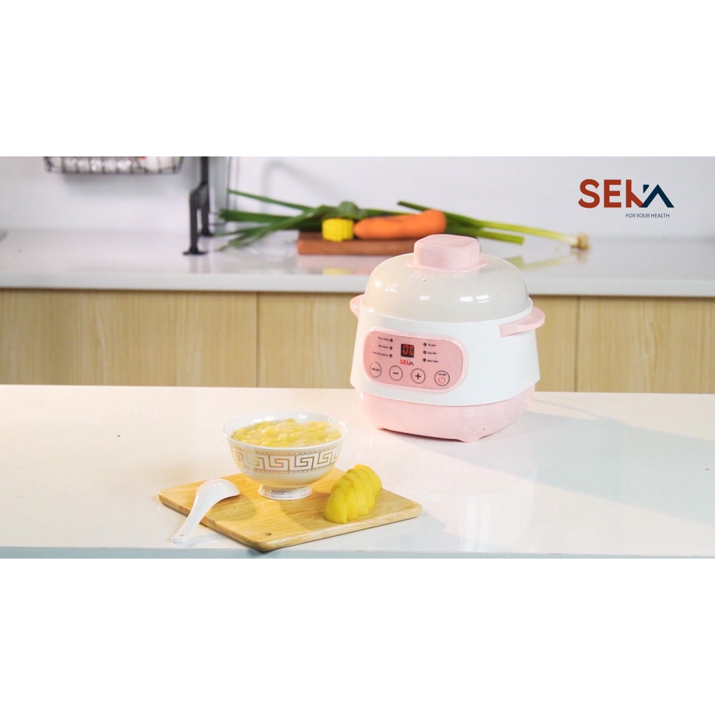 Nồi hầm cách thủy SEKA 1L GT68 mẫu mới công suất 200W