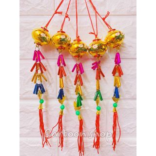 Set 5 dây lồng đèn pháo nhiều màu trang trí cây mai đào Tết 2020