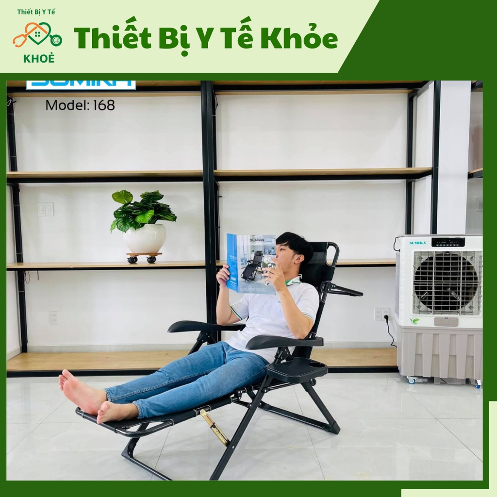 Ghế xếp thư giãn Sumika 168 - Ngã thành Giường nằm