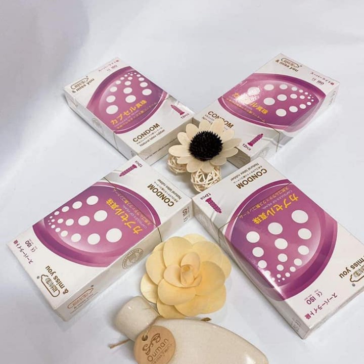 Bao Cao Su Miss You Gân Gai, Bcs Siêu Mỏng, K.Dài T.Gian, Size 52mm, Nhiều Gel Bôi Trơn (Hộp 12C)