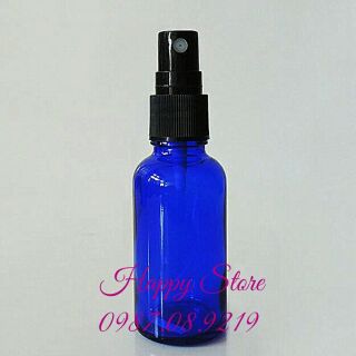 CHAI THỦY TINH XANH DƯƠNG XỊT PHUN SƯƠNG TỪ 10ML ĐẾN 100ML
