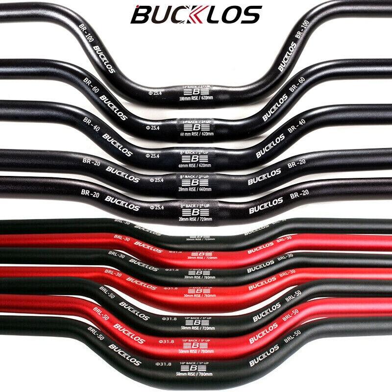 Xe đạp leo núi BUCKLOS Tay lái 31,8mm BMX Nhôm 720 / 780mm Riser Bar Phụ tùng xe đạp