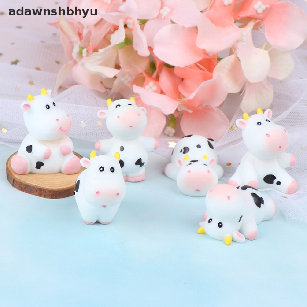 [adawnshbhyu] Milk Bottles Cute Cow Mini Miniature Figurine Dollhouse Decor Micro Landscape [adawnshbhyu]