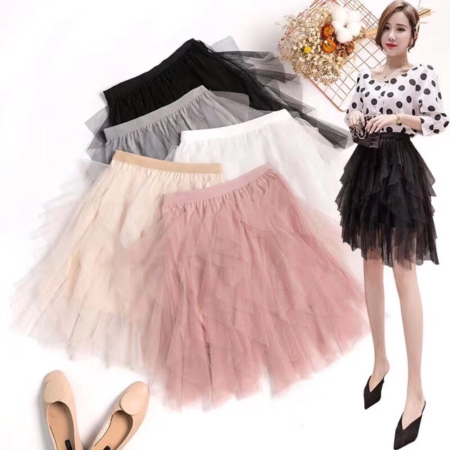 Chân váy sóng tầng dáng ngắn | BigBuy360 - bigbuy360.vn