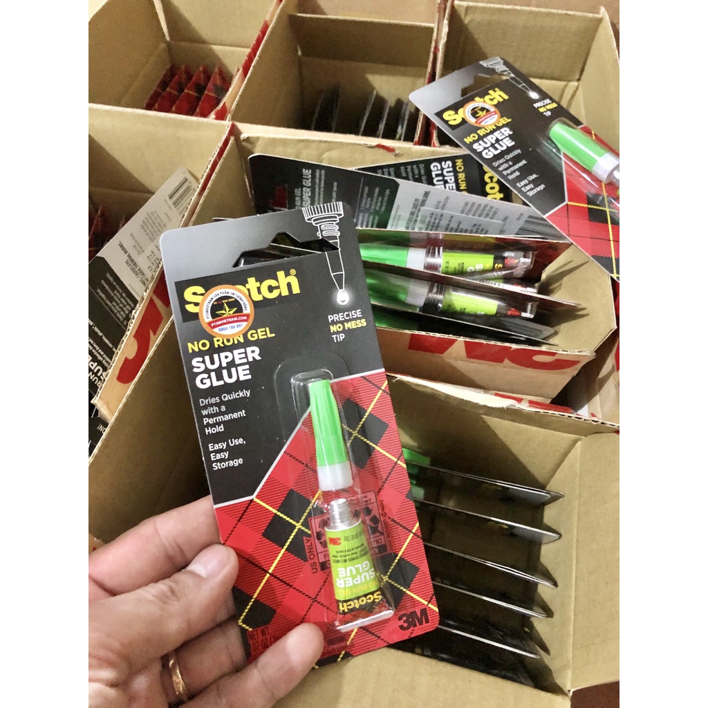 2 TUÝP keo đa năng siêu dính dán giày dép, gỗ, kim loại 3M scotch super glue AD113