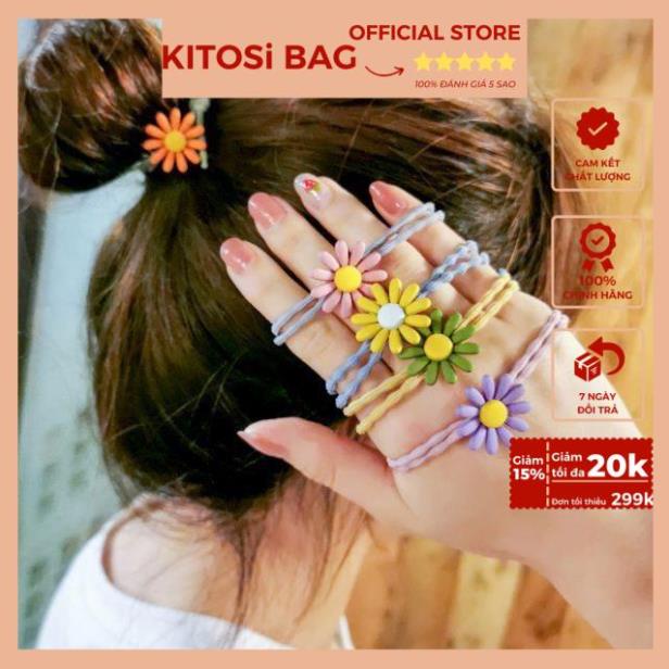 [QUÀ TẶNG KÈM] Chun buộc tóc, Dây thun buộc tóc, chun buộc tóc cúc hoạ mi  !
