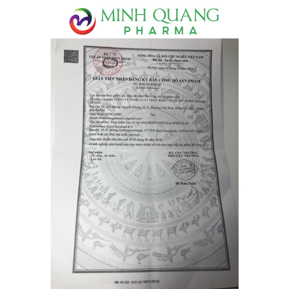 Tinh dầu Hoa Anh Thảo Schönheits Kapseln Của Đức. Hộp 60 viên