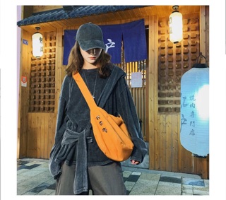 Túi Vải Canvas Đeo Chéo Oversize