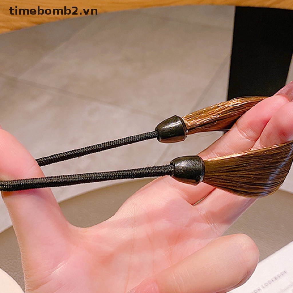 Dây Buộc Tóc Giả Co Giãn Thời Trang Cho Nữ