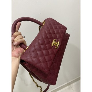 túi xách si đỏ mận size 27