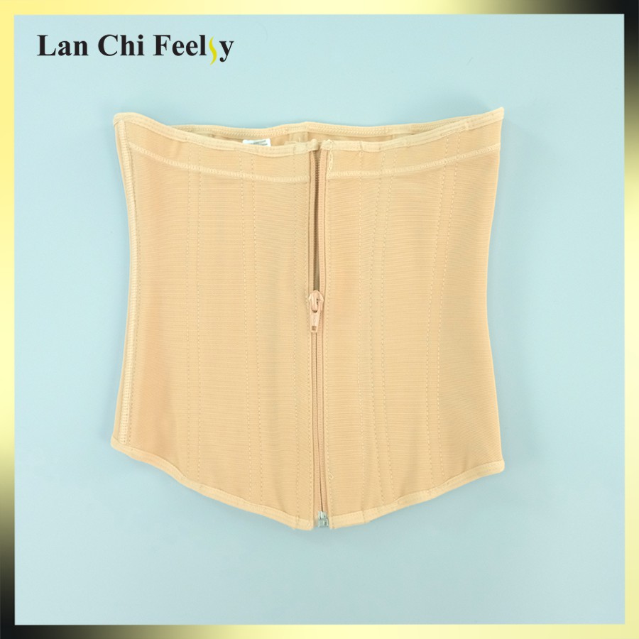 Gen,đai nịt kéo khóa FEELSY Z15 giảm mỡ bụng dưới sau sinh chống cuộn eo thon mặc váy không lộ 9 xương thép định hình