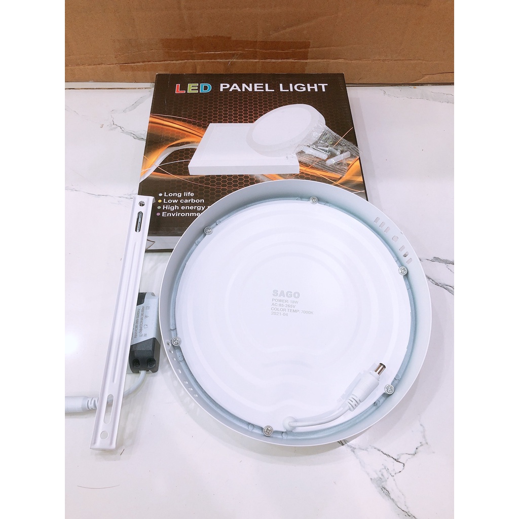 Đèn Ốp Nổi Trần Siêu Sáng 24W 18W 12W 6W Vuông - Tròn Ánh Sáng Trắng Chính hãng