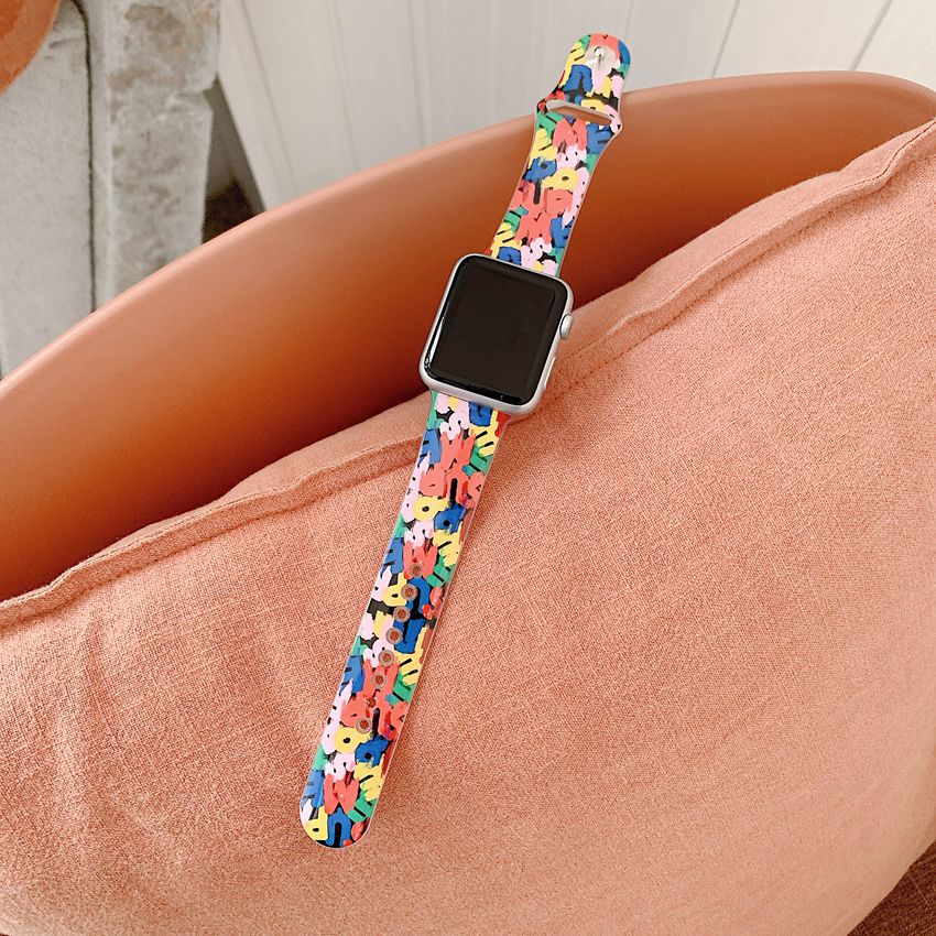 T5 Dây Đeo Silicon Trong Suốt Cho Đồng Hồ Thông Minh Apple Watch Series Se 6 38mm 40mm 42mm 44mm 2 3 4 5