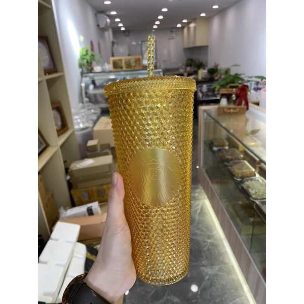 Ly Starbucks Bling nhựa 2 lớp hình gai Dung tích 710ml