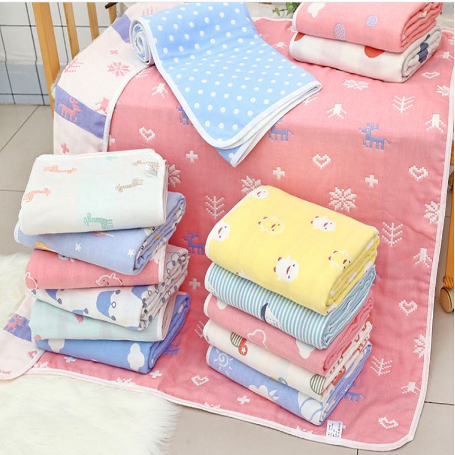 Chăn đắp cotton cao cấp cho bé, Chăn Đũi cotton Cho Bé 110x110cm