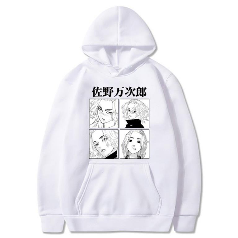 Mẫu áo Hoodie in hình Tokyo Revengers Mikey màu trắng độc đẹp giá siêu rẻ 💥
