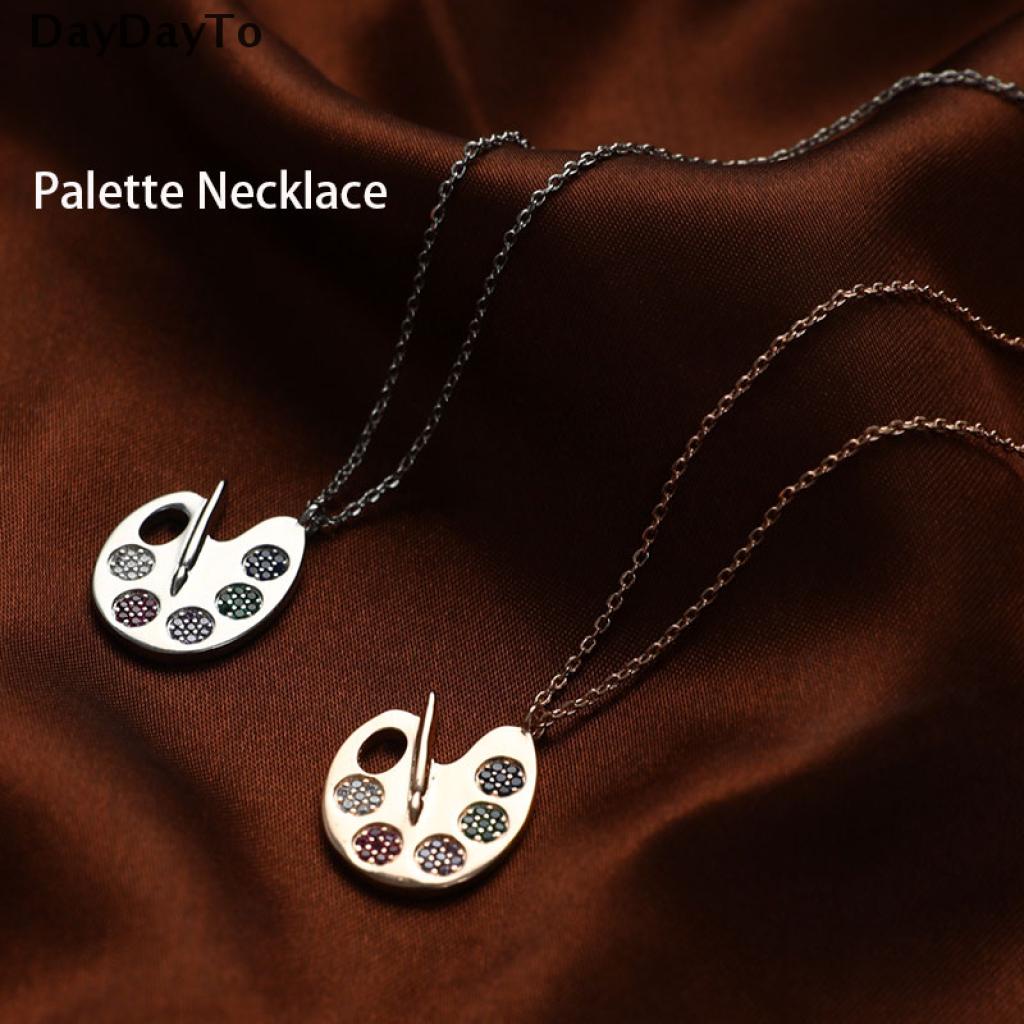 Vòng cổ Mặt Hình Bảng Màu Thời Trang Cho Nữ