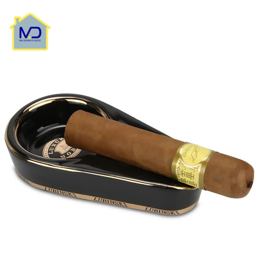 (siêu phẩm) Gạt tàn Cigar (1 Điếu - Chất liệu Sứ)