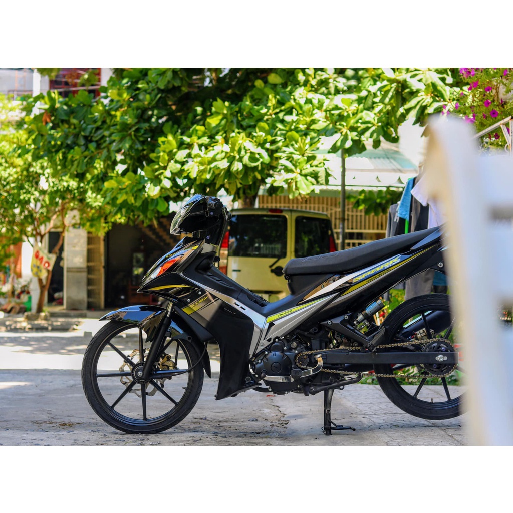 Tem Rời Dán Xe Exciter 2009 Mẫu Vàng Đen Hàng Hot, Hàng 3 Lớp Chất Lượng Cao