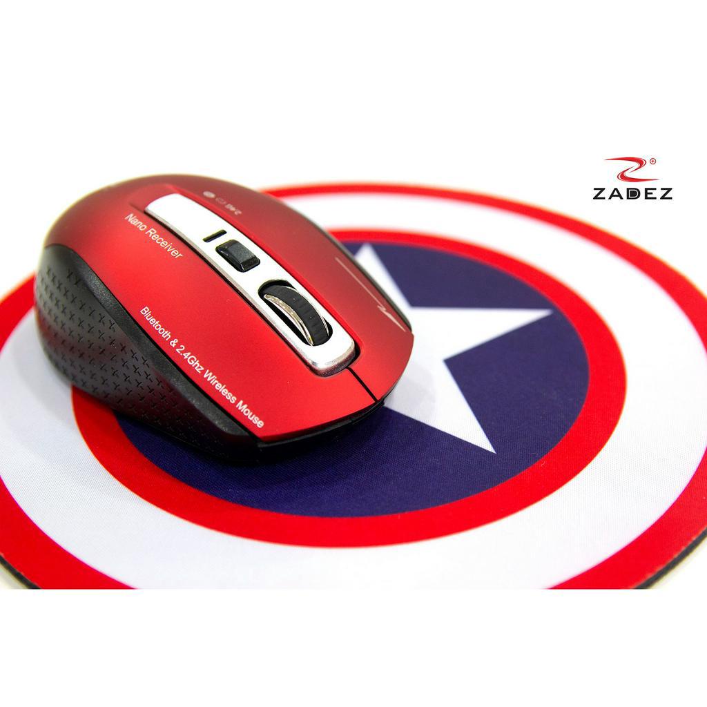Chuột Bluetooth Không Dây 1600 Kết Nối Nhiều Thiết Bị 5 Nút Chức Năng ZADEZ M-350 Red Đỏ | Hàng Chính Hãng