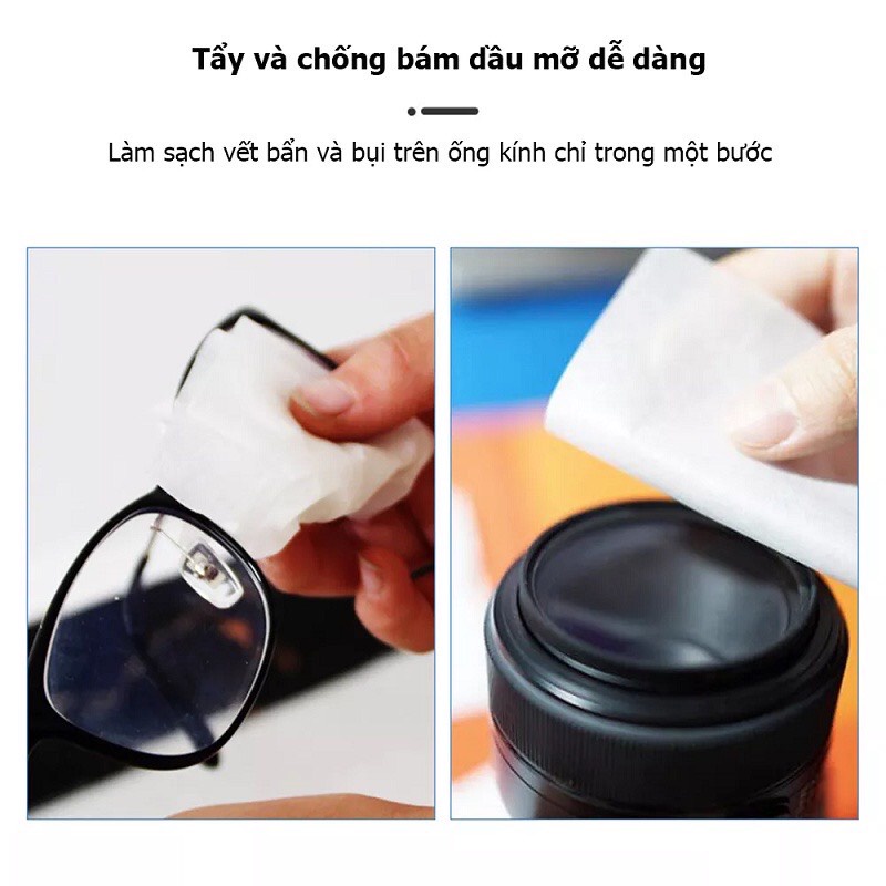 Miếng Khăn Giấy Lau Kính Nano Chống Mờ Sương, Vân Tay, Bụi Bám