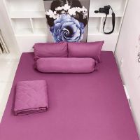 Bộ ga thun trơn 2m2 4 món (2mx2m2)