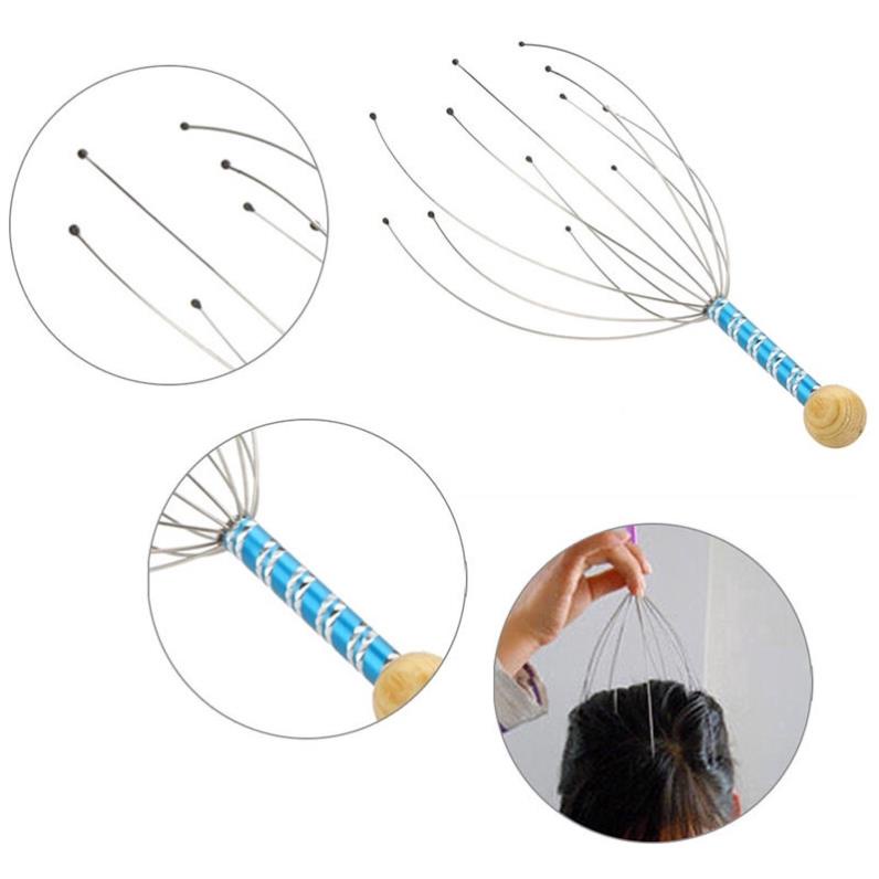 Cây massage đầu 💖FREESHIP💖 dụng cụ mát xa da đầu thư giãn thiết kế nhiều màu sắc độc đáo