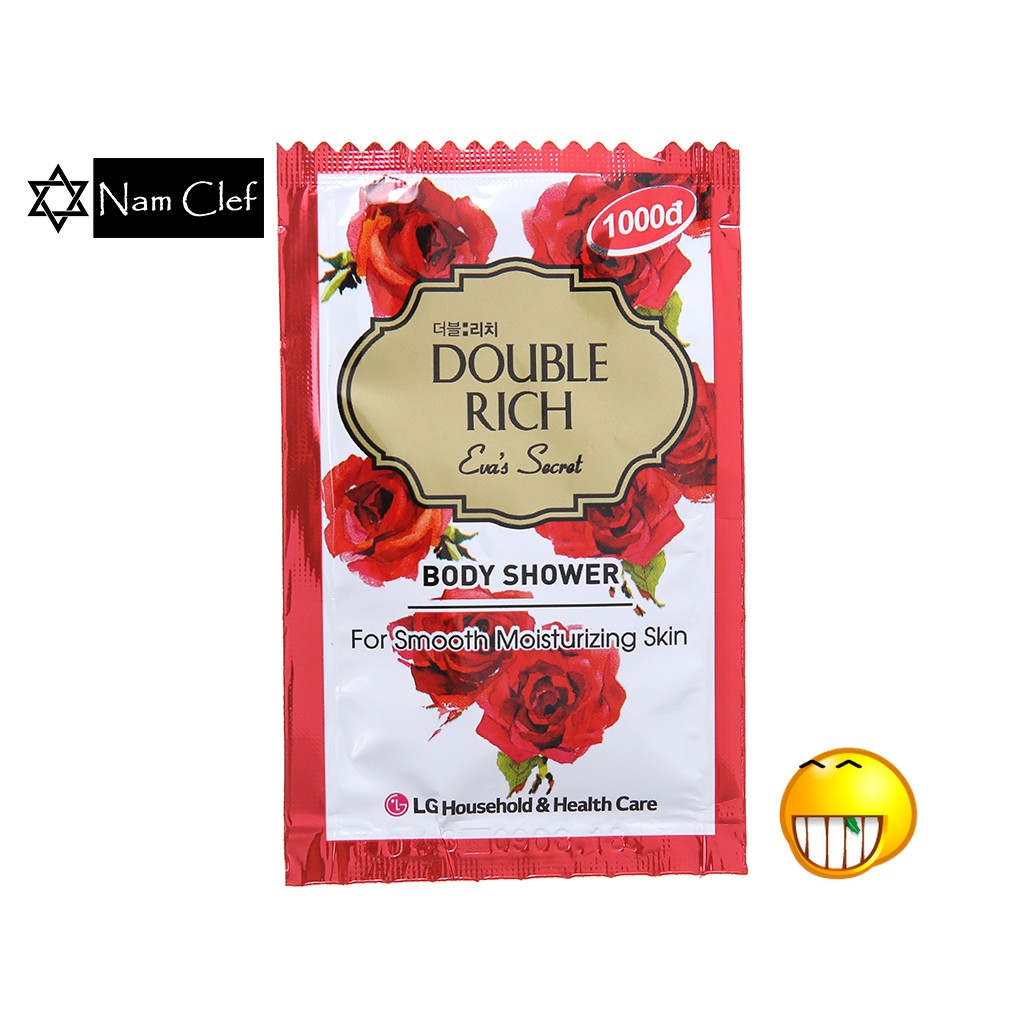 Sữa tắm hoa hồng Double Rich | Eva's Secret - Blooming Love | 7g x 10 gói