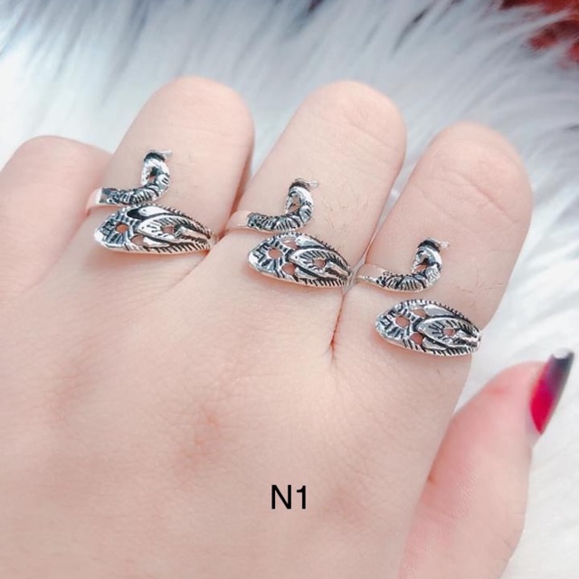NHẪN CON CÔNG BẠC THÁI CAO CẤP 925