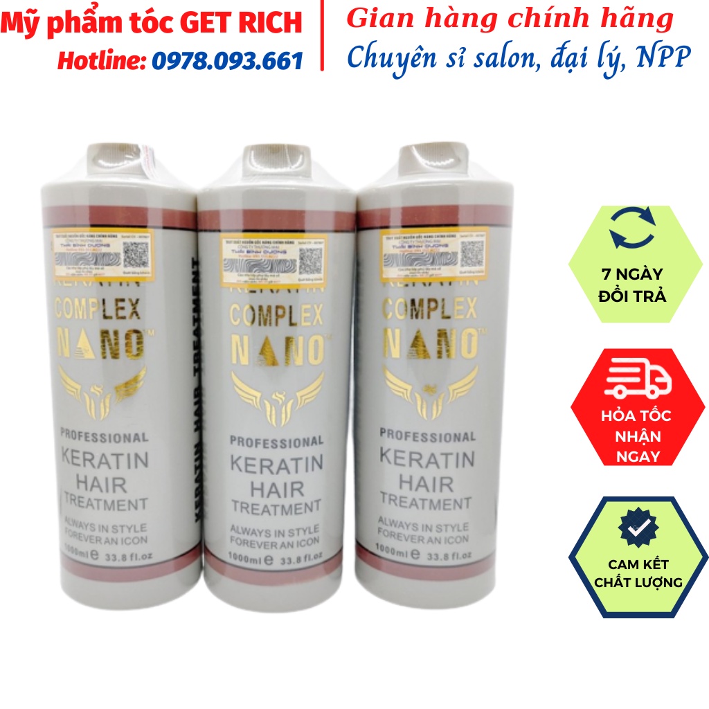 Keratin phục hồi COMPLEX NANO 1000ml hương thơm mềm mượt