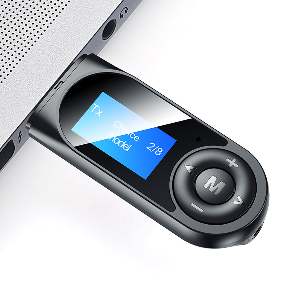 Usb Bluetooth 5.0 Không Dây 2 Trong 1 Với Màn Hình Lcd