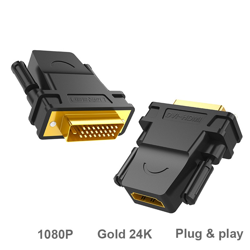 Đầu chuyển DVI-D 24+1 sang HDMI âm - GIắc chuyển HDMI ra DVI UGREEN 20124