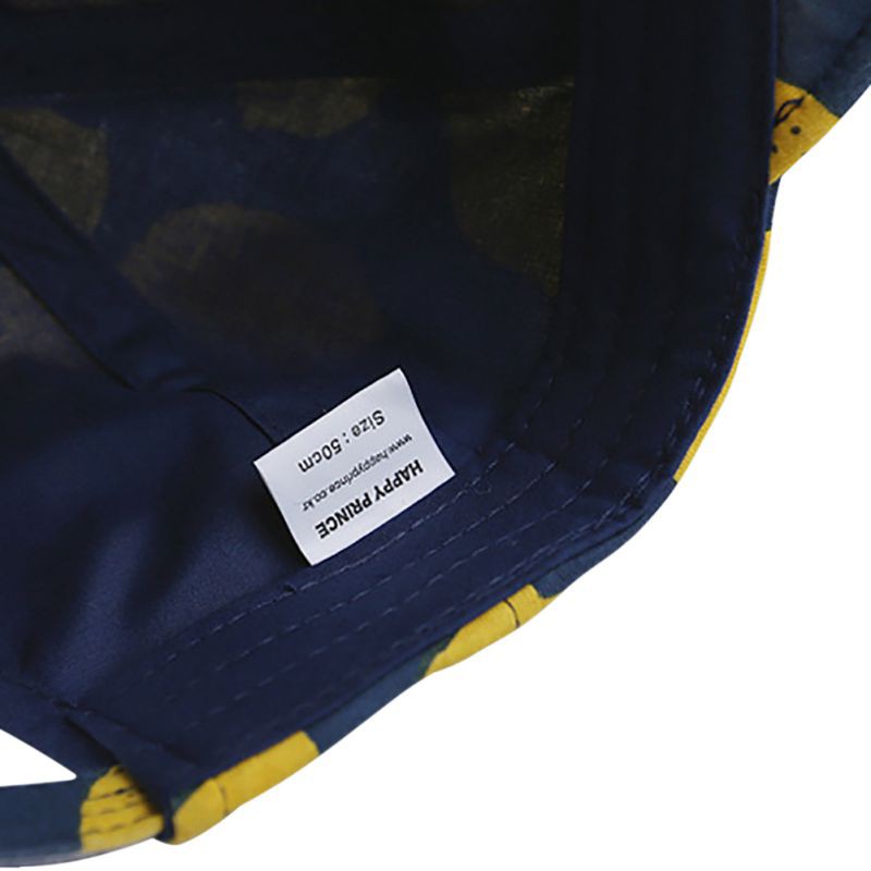 Mũ lưỡi trai vải cotton pha thoáng mát họa tiết quả chanh đáng yêu cho bé