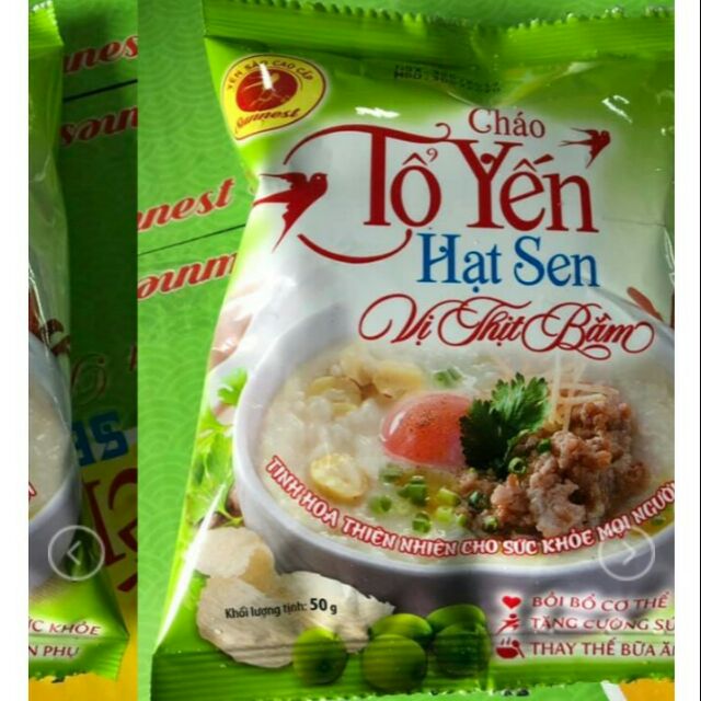 Cháo tổ yến hạt sen Sunnest 50g.