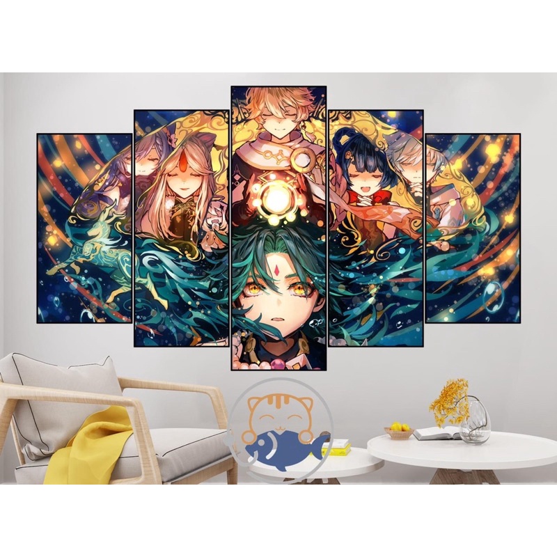 TRANH DÁN TƯỜNG trang trí decor - GAME GENSHIN IMPACT