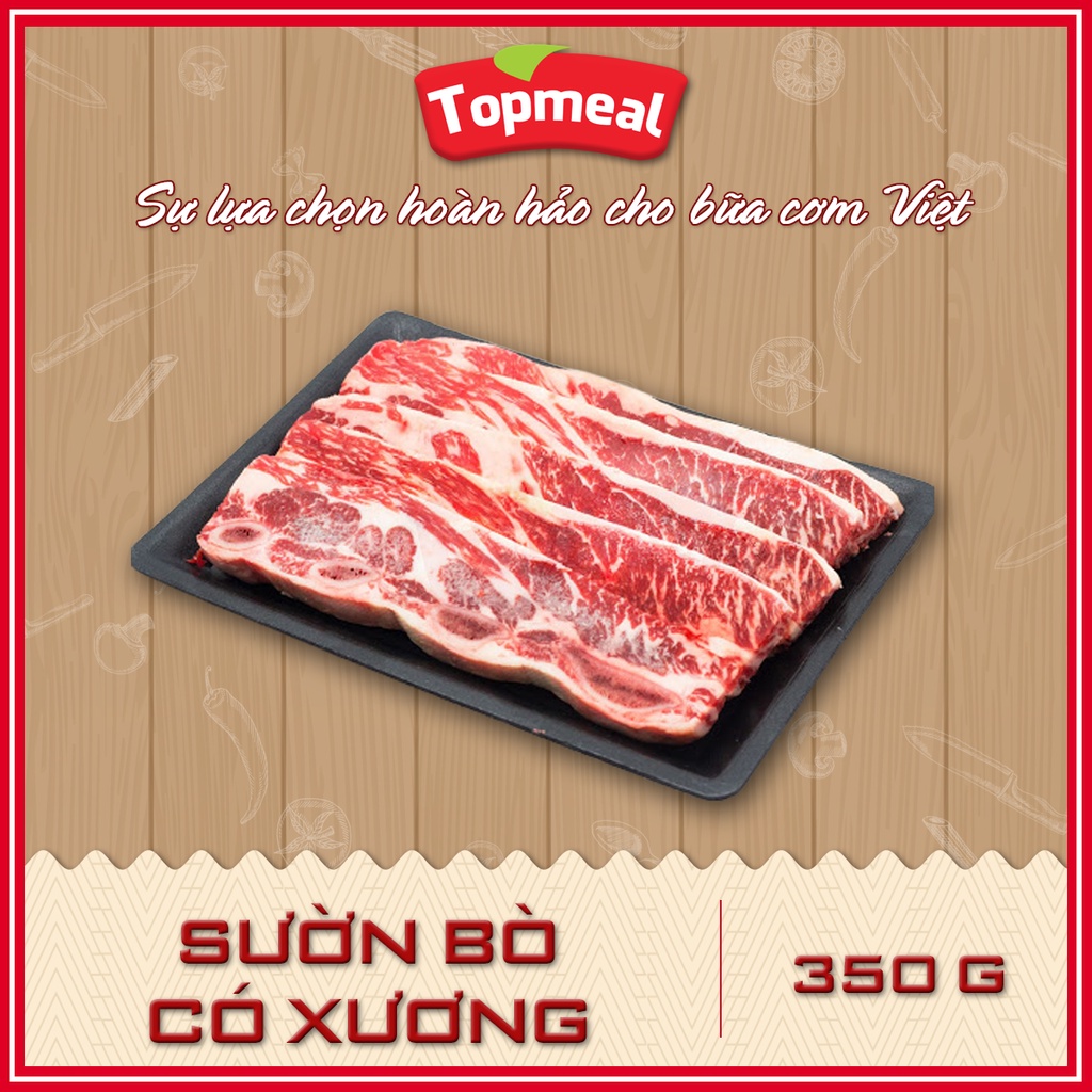 HCM - Sườn bò có xương Topmeal  - Thích hợp với các món nướng, om, hầm, canh, nấu bún,... -