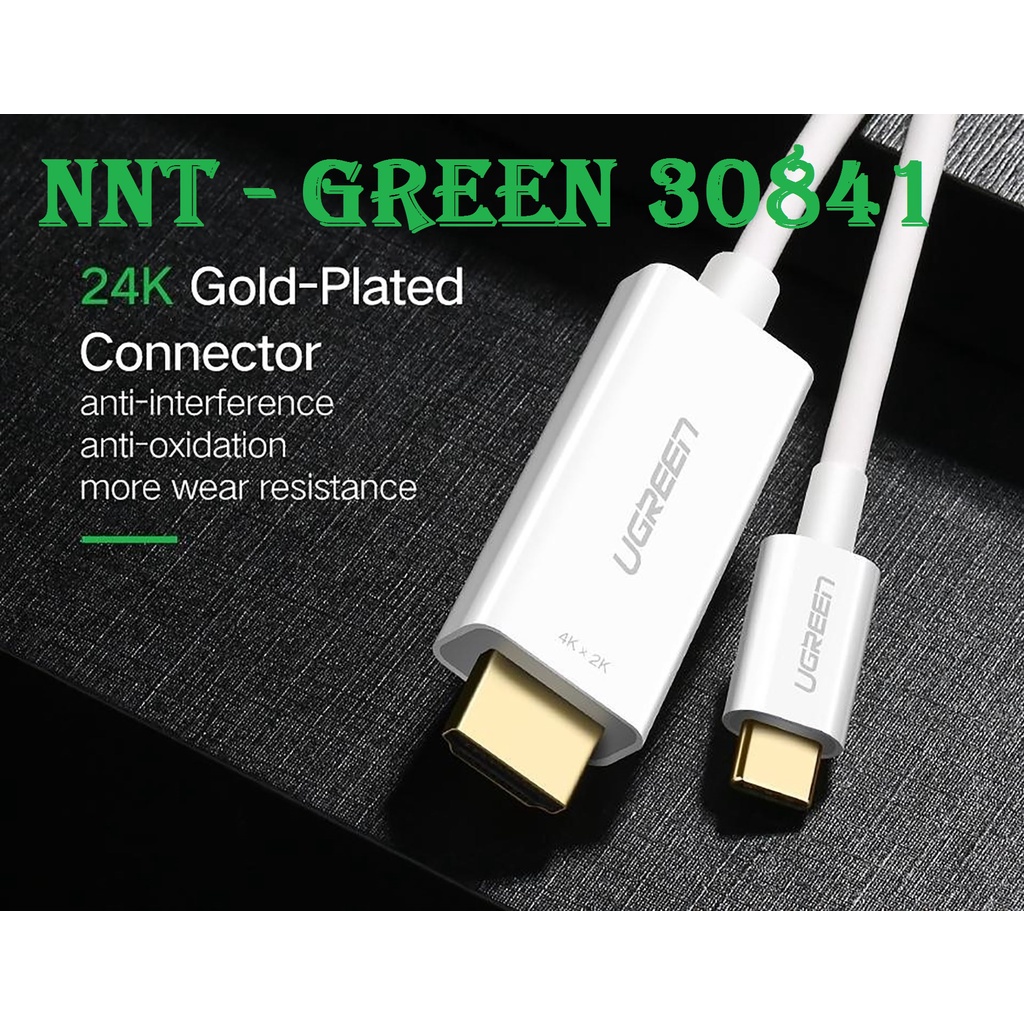 Cáp chuyển đổi USB Type-C to HDMI hỗ trợ 4K 60HZ, 3D dài 1,5m chính hãng Ugreen 30841 cao cấp