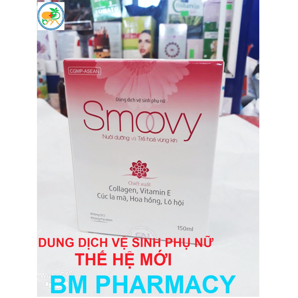 (CHÍNH HÃNG) Dung dịch vệ sinh THẾ HỆ MỚI SMOOVY, giúp dưỡng ẩm, làm hồng vùng kín, giúp kháng khuẩn và khử mùi vùng kín