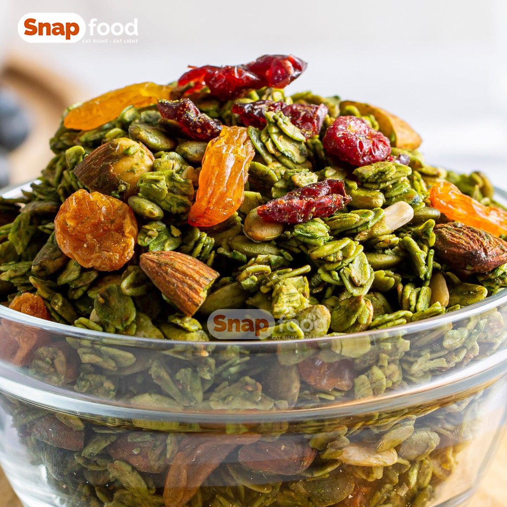 [SNAPSN002 Giảm giá 15%] Ngũ cốc GIẢM CÂN - Ngũ cốc ăn liền GIẢM CÂN  EATCLEAN - Granola vị matcha (500gr) | BigBuy360 - bigbuy360.vn
