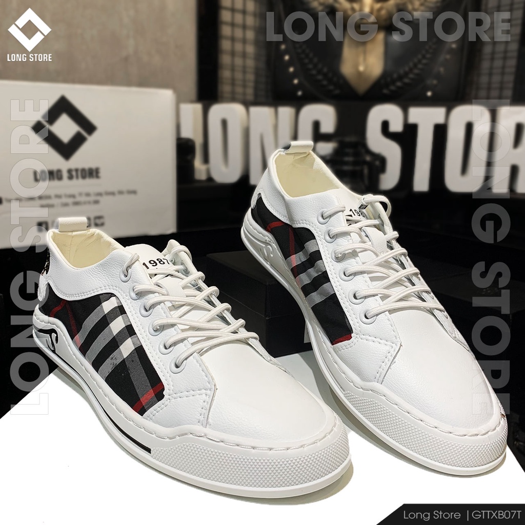 Giày thể thao nam đẹp sneaker đế cao chất vải canvas cao cấp tăng chiều cao 3cm LONGSTORE GTTTQ