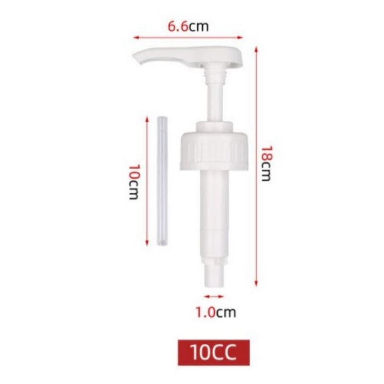 Bình bơm siro thủy tinh có vòi định lượng 10ml đựng dung dịch, siro, sữa