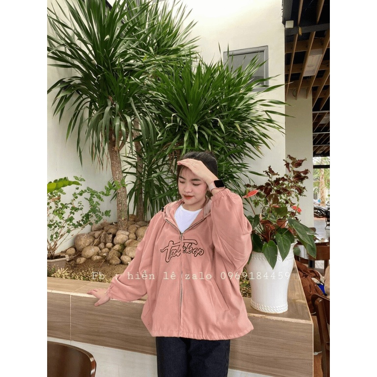 Áo khoác chống nắng nữ nhung da lộn 2 lớp Thêu Chữ form rộng đẹp ulzzang Siêu Dày TP [NewUnisex]