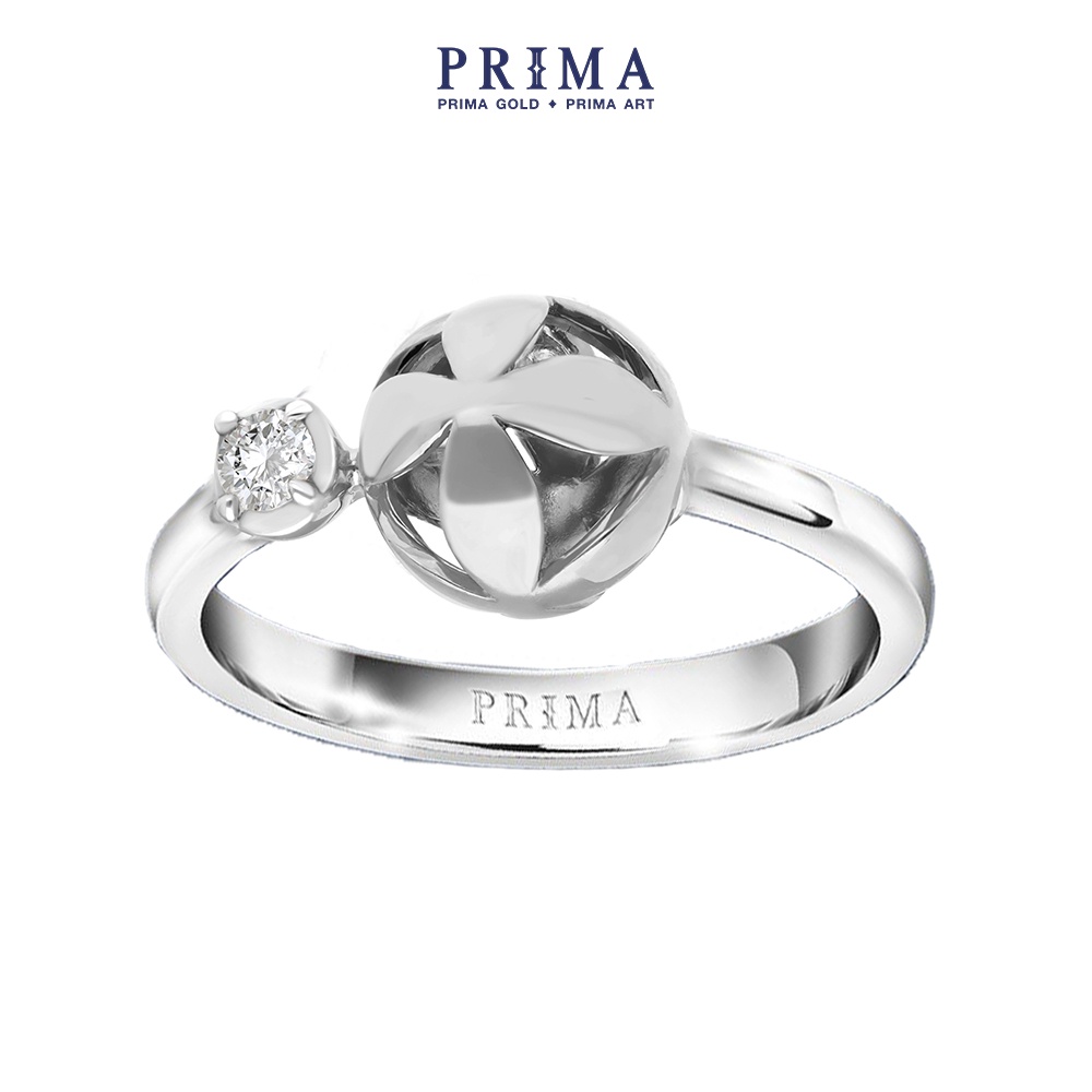 PRIMA Nhẫn Kim Cương - Vàng 18K - BST Meridian - Hình Cỏ bốn lá - 105R4493
