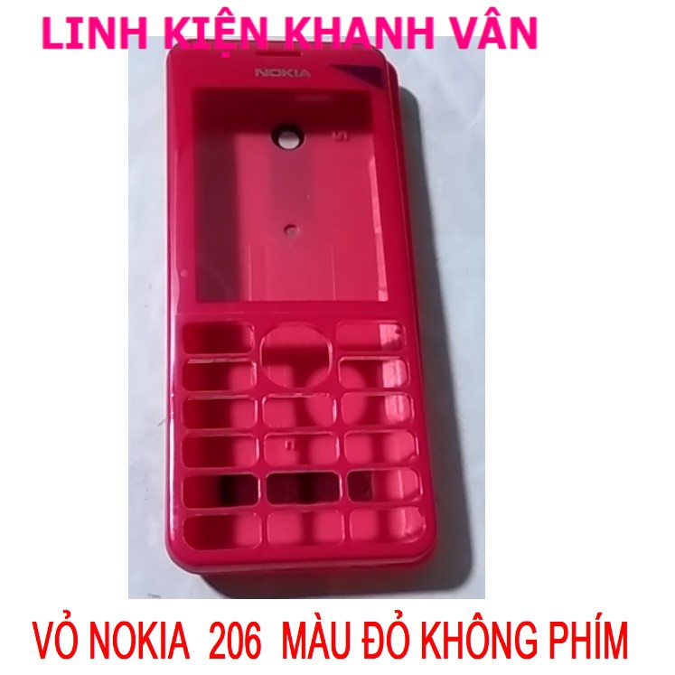 VỎ NOKIA 206  MÀU ĐỎ KHÔNG PHÍM