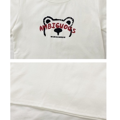 Áo Thun Nữ Ngắn Tay In Hình Gấu 49397