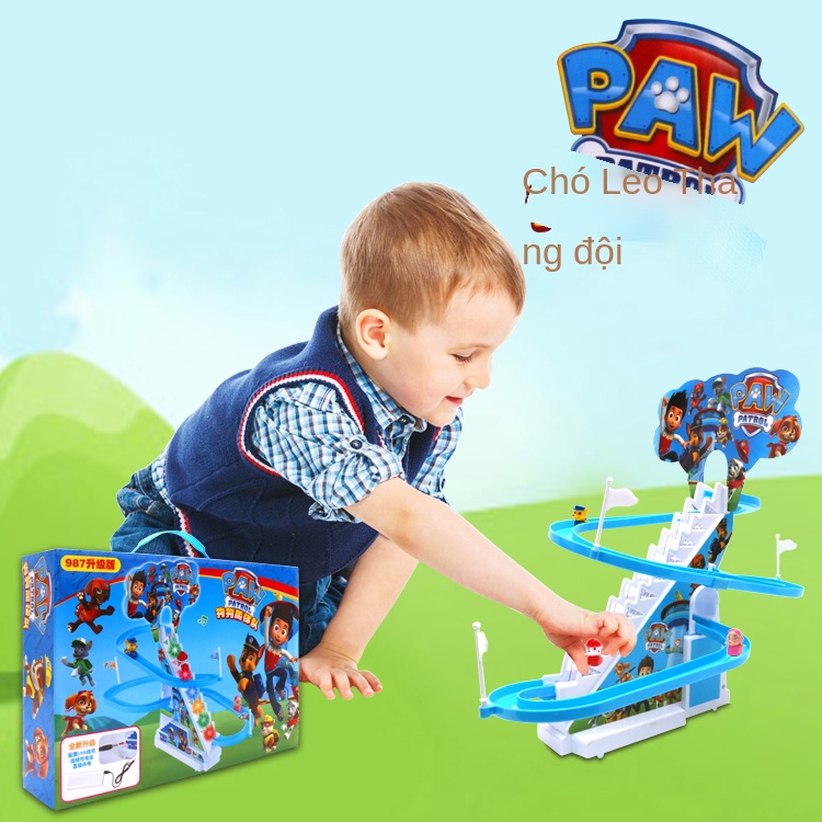 ■☜Sạc điện trực tiếp USB cỡ lớn Wang Wang Team Xếp hình Lắp ráp Đường đi leo cầu thang Đồ chơi làm quà tặng sinh nhật ch