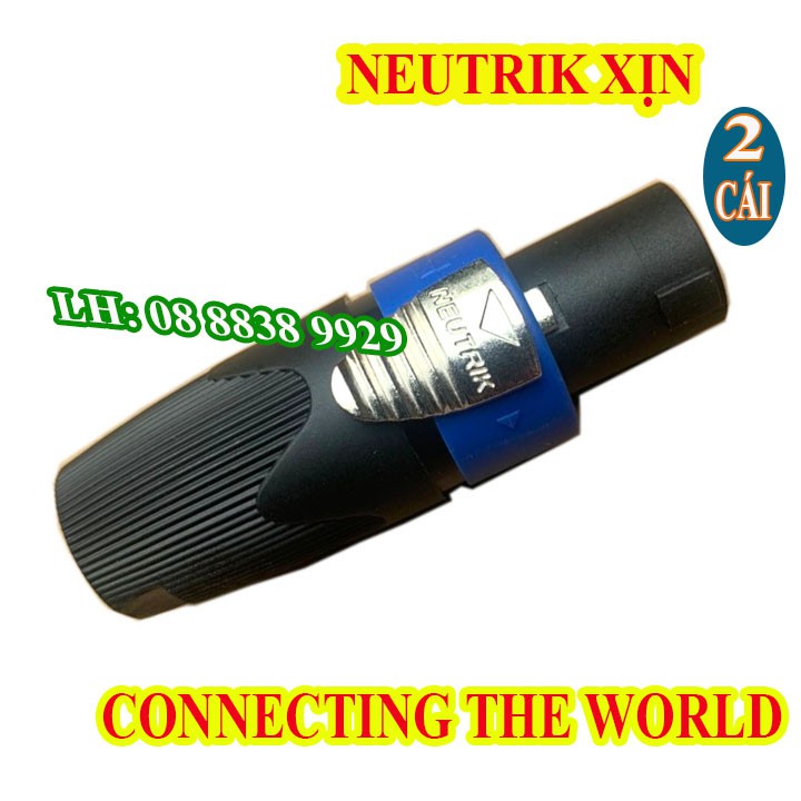 2 JACK LOA SPEAKON NEUTRIK NL4FX SỊN CHUÔI CẮM LOA SỰ KIỆN - GIÁ 2 CHIẾC