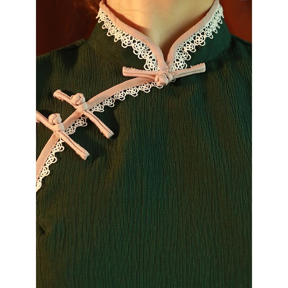 Đầm Sườn Xám Cách Tân Ngắn Phong Cách Retro Thời Trang Cho Nữ