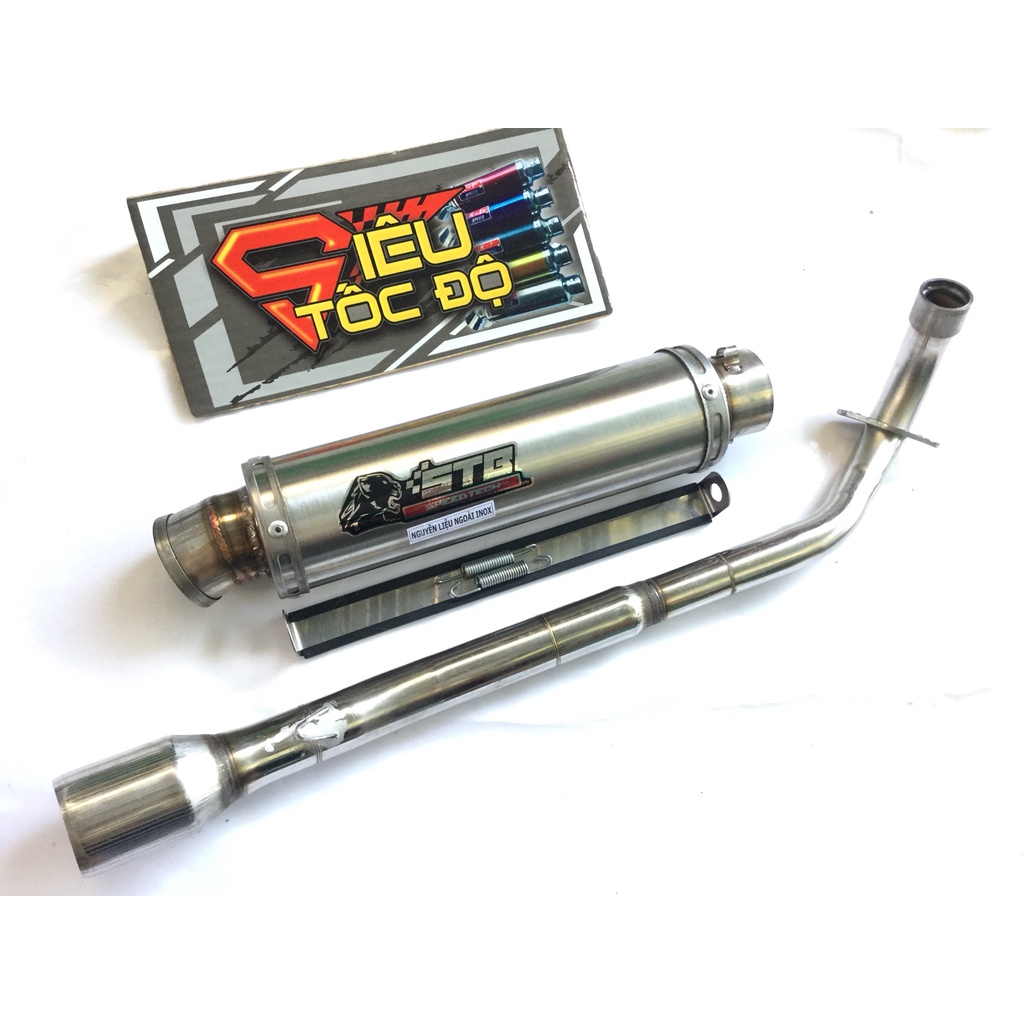 Bộ pô stb trắng full cổ wave, SI, EXCITER, WINER, SONIC, RAIDER FI, SATRIA, GSX